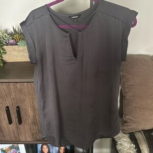 Express blouse grey short sleeve